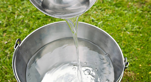 Bucket of fresh, Norwegian water.