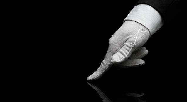 Human finger checking the quality